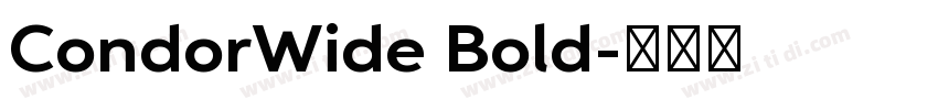 CondorWide Bold字体转换